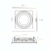 Spot Embutir Recuado para PAR30 17x17cm Quadrado Preto - loja online