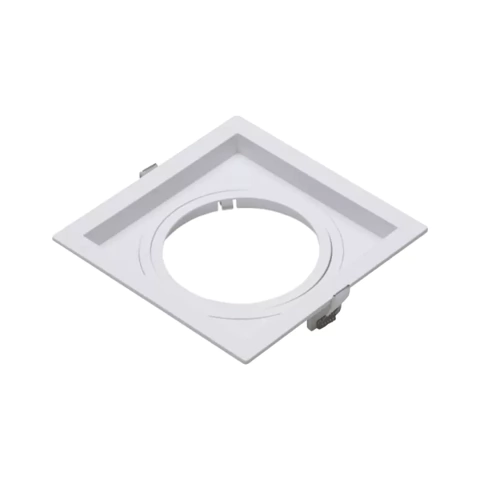 Spot Embutir Recuado AR111 17x17cm Quadrado Branco