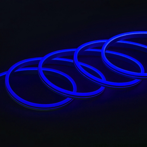 Neon Flex LED Azul Royal 127V Corte 100cm 12W/m Metro