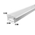 Imagem do Perfil para LED 50x20mm Embutir Com Aba 2m Alumínio Branco