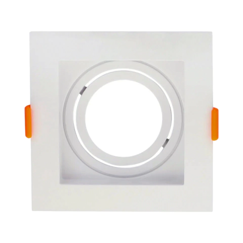 Spot Embutir Recuado MR16 10x10cm Quadrado Branco Astraled