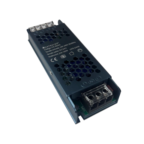 Fonte 24V Slim Chaveada 6,25A 150W Bivolt Cinza Astraled