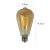 Lâmpada LED Filamento ST64 Bulbo 4W 2500K Amarelo Âmbar E27 Bivolt Roya na internet