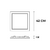 Painel LED Quadrado 36w 42x42cm Embutir 3000K Branco Quente Bivolt Branco - INFOLED