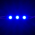 Módulo LED 12V com Lente 7025 Azul 3 Leds 2W IP67