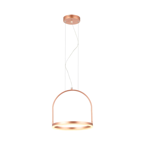 Pendente LED Cage 30cm 12w 3000k Branco Quente Bivolt Cobre