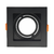 Spot Embutir Recuado MR16 10x10cm Quadrado Preto