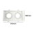 Spot Embutir Recuado Duplo MR16 2xGU10 Quadrado Branco - INFOLED