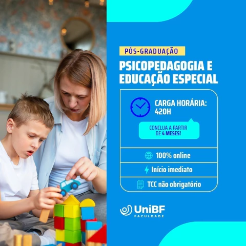 Universidade UniBF - Psicopedagogia e Educação Especial (Pós-Graduação) - 4 meses