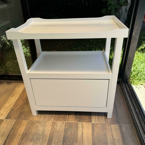Kit Cambiador Blanco MDF con 1 cajón + Accesorios - Básico