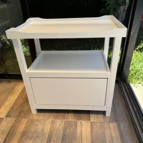 Kit Cambiador Blanco MDF con 1 cajón + Accesorios - Básico