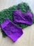 CONJUNTO DE SHORTS JACQUARD ZERO TRANSPARENCIA FITNESS ROXO - comprar online