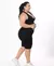 BERMUDA LISA PLUS SIZE PARA TREINO PRETA
