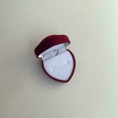 Caixinha de Veludo Coração Vermelho - comprar online
