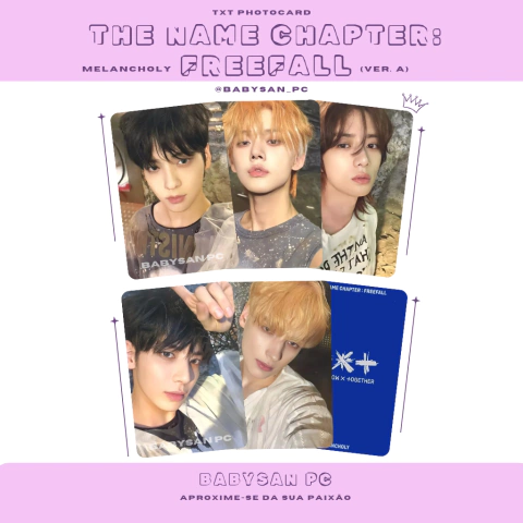 TXT Photocard Fanmade THE NAME CHAPTER: FREEFALL