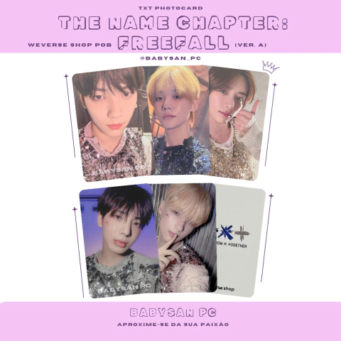 TXT Photocard Fanmade THE NAME CHAPTER: FREEFALL ver. 2