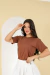 T-shirt linha basic - marrom - loja online