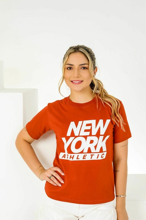 T-shirt New York - ferrugem - comprar online