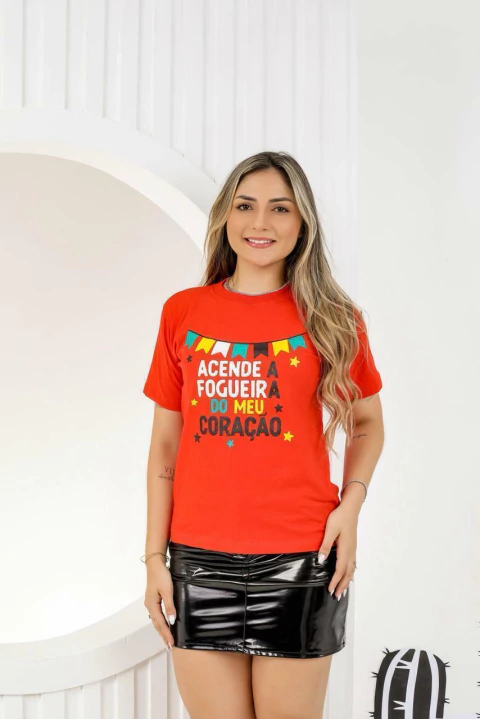 T-shirt Junina - laranja - comprar online