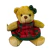 Enfeite Natal Ursa Menina Sentada Xadrez 20Cm - PRÉ-VENDA