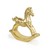 Cavalo de Balanço Dourado 17cm