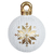 Bola de Natal Branca com Floco Dourado