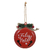 Guizo de Pendurar Vermelho Feliz Natal 10cm