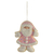 Enfeite de Pendurar Papai Noel Rosa 10cm