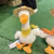 Pelúcia Pato Sentado Bandana Bolinhas Amarelo 27cm - PRÉ-VENDA