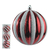 Kit 3 Bolas Brancas e Vermelhas 10cm