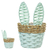 Cestinha Orelhinhas de Coelho Verde Menta 22cm - comprar online