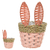 Cestinha Orelhinhas de Coelho Laranja 22cm - comprar online