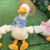 Pelúcia Pato Sentado Bandana Bolinhas Azul 27cm - PRÉ-VENDA