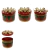 Kit 3 Presentes de Metal Vermelhos 26cm - comprar online