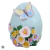 Ovo Azul Decorado Flores e Borboletas 18,4cm - PRÉ-VENDA - comprar online