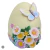 Ovo Amarelo Decorado Flores e Borboletas 18,4cm - PRÉ-VENDA