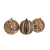 Kit 3 Bolas Marrom Decoradas 10cm