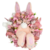 Guirlanda de Páscoa Coelho Rosa Bebê