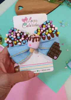 Laço Faixinha Chocolaço Biscuit - Laços Coloridos