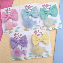 Laço Linho Com Pompom