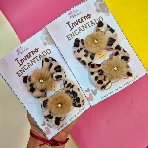 Parzinho Laço Oncinha - comprar online