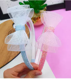 Tiara Cristal com Laço