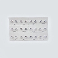 PAR DE BRINCO PRATA 925 e zirconias 6mm na internet