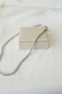 ￼colar riviera prata 925 4 garras 45 cm 3 milímetros cravejada zirconias