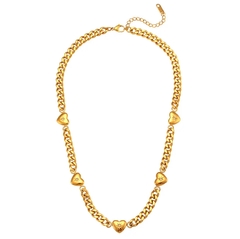 colar corrente coracao zirconia - comprar online