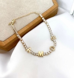 pulseria riviera Amor folheada na internet