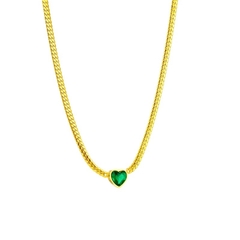 Imagem do ￼colar ou pulseira correntaria com pedra luxo semi joia