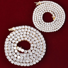 ￼colar riviera zirconias fecho gaveta joias dourada ou prata colar ice