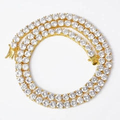 ￼colar riviera zirconias fecho gaveta joias dourada ou prata colar ice - comprar online