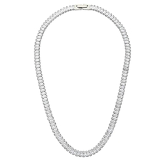riviera zirconia baguete 40 cm aço inoxidável anti alérgico